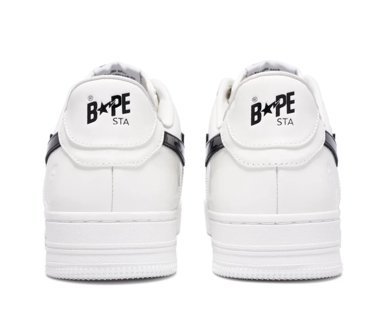 A Bathing Ape Bape Sta #2 White Patent - Image 3