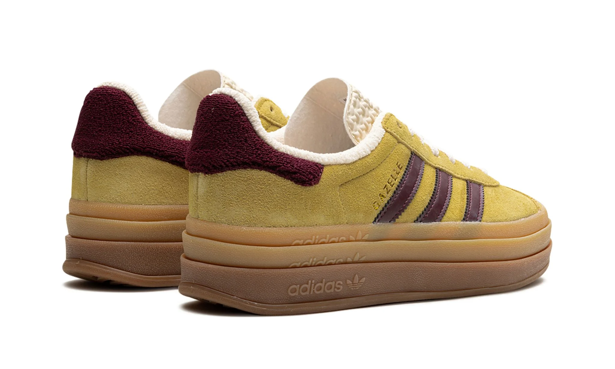 Adidas Gazelle Bold Almost Yellow Maroon (Women's) - Image 3