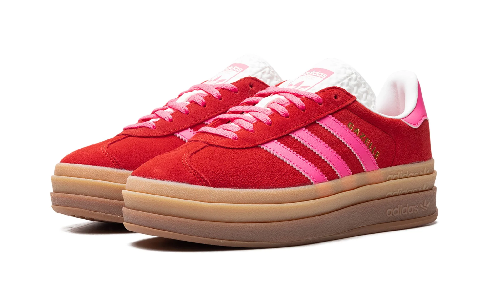 Adidas Gazelle Bold Collegiate Red Lucid Pink (Women's) - Image 2