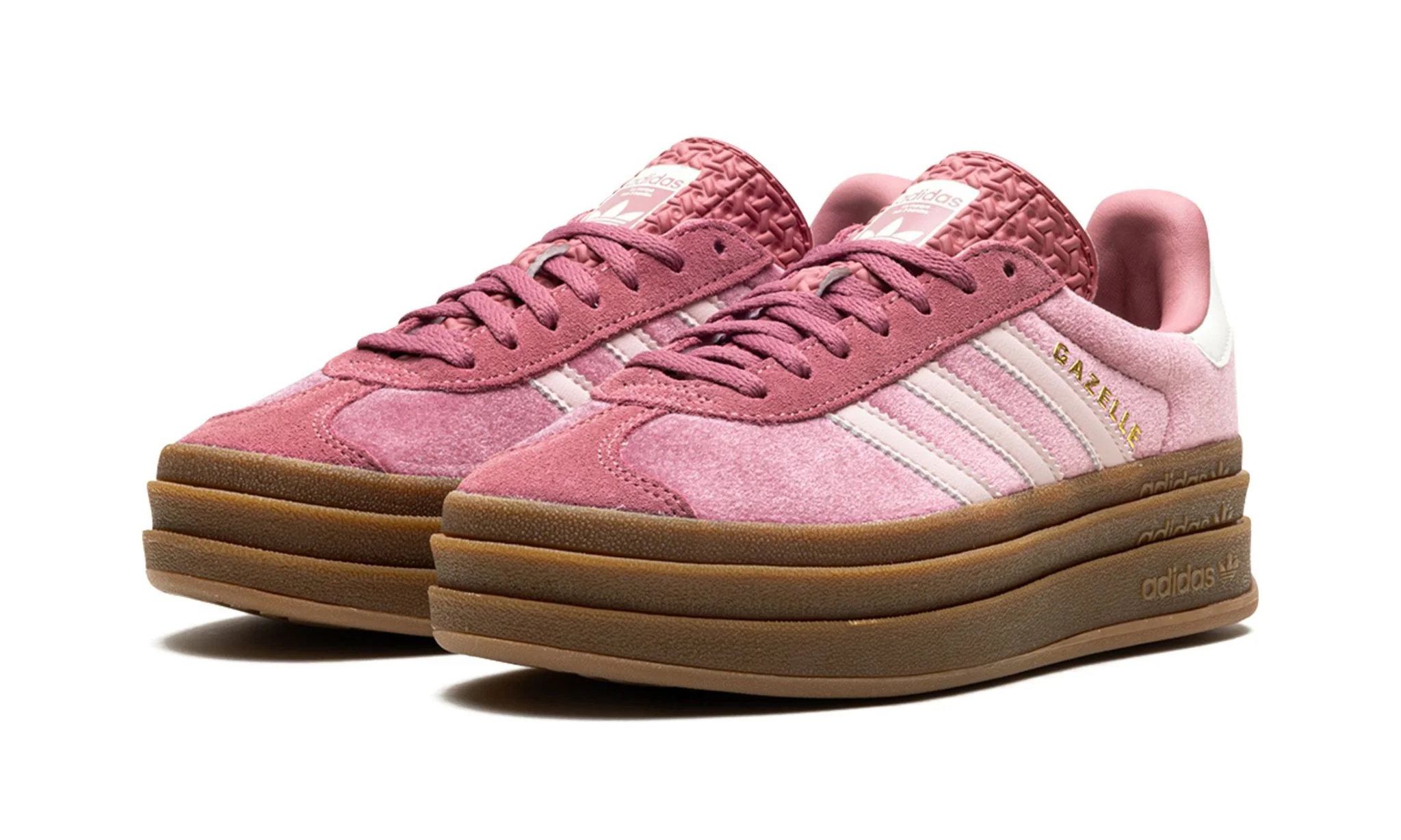 Adidas Gazelle Bold Sandy Pink Velvet (Women's) - Image 2