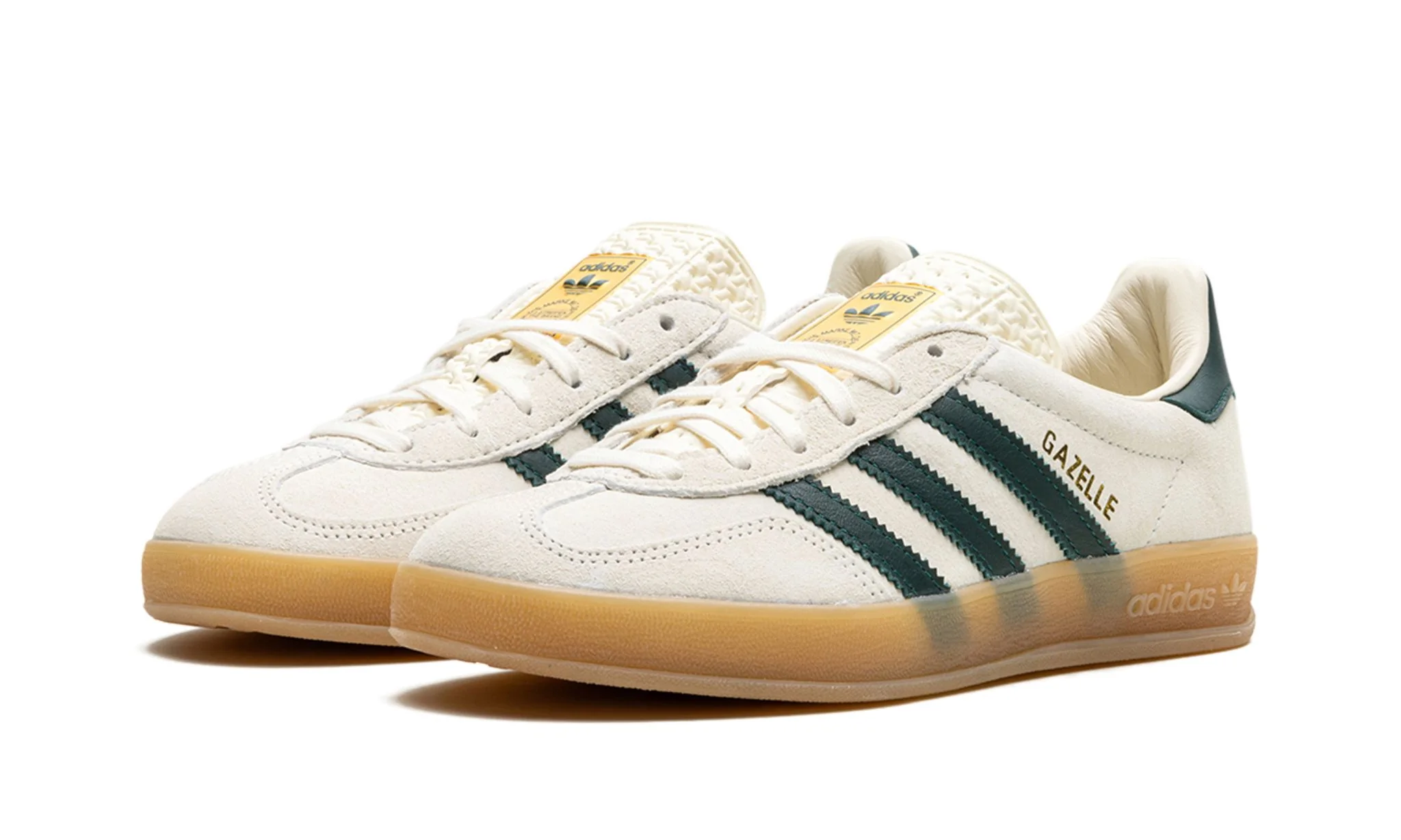 Adidas Gazelle Indoor Cream White Collegiate Green Gum - Image 2