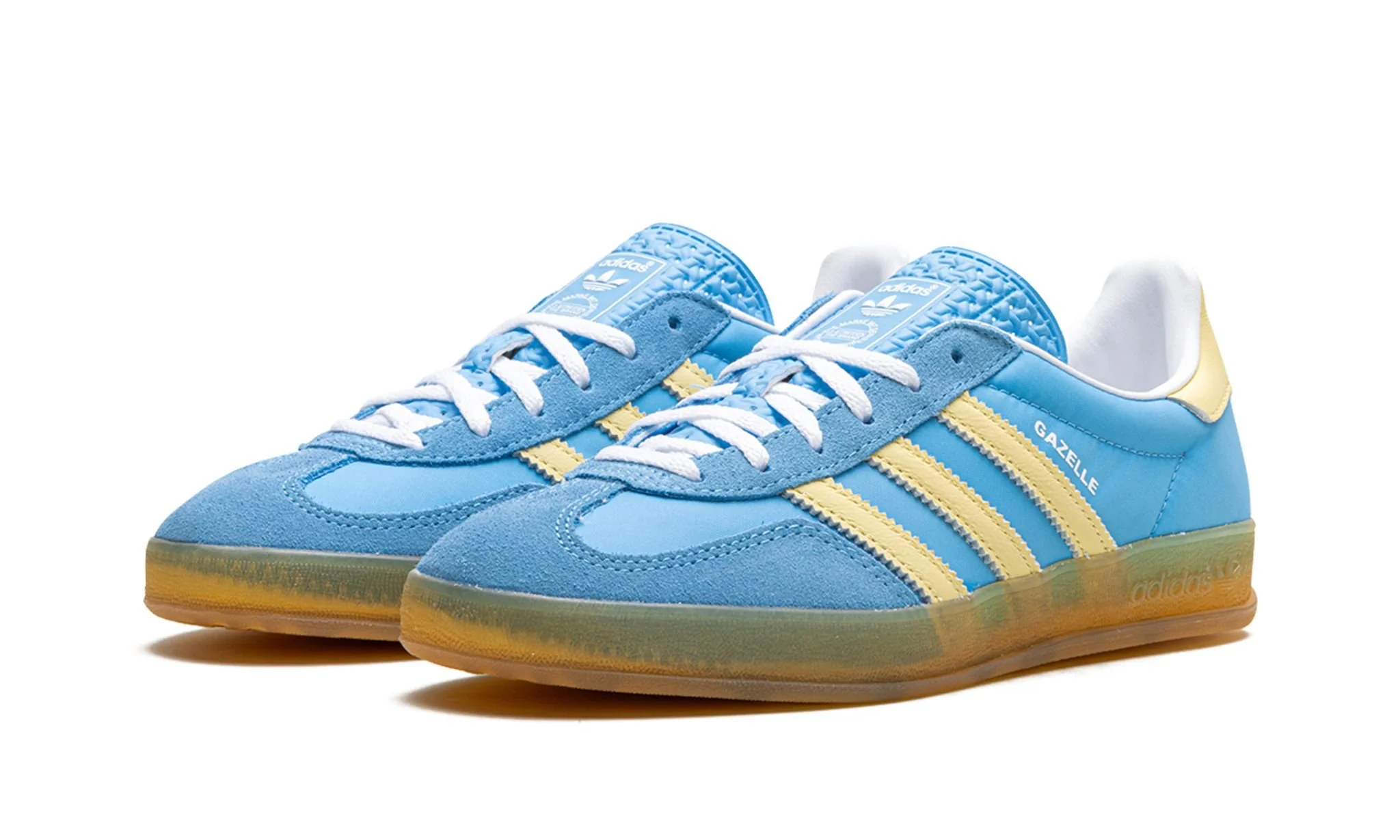 Adidas Gazelle Indoor Semi Blue Burst Almost Yellow (Women's) - Image 2
