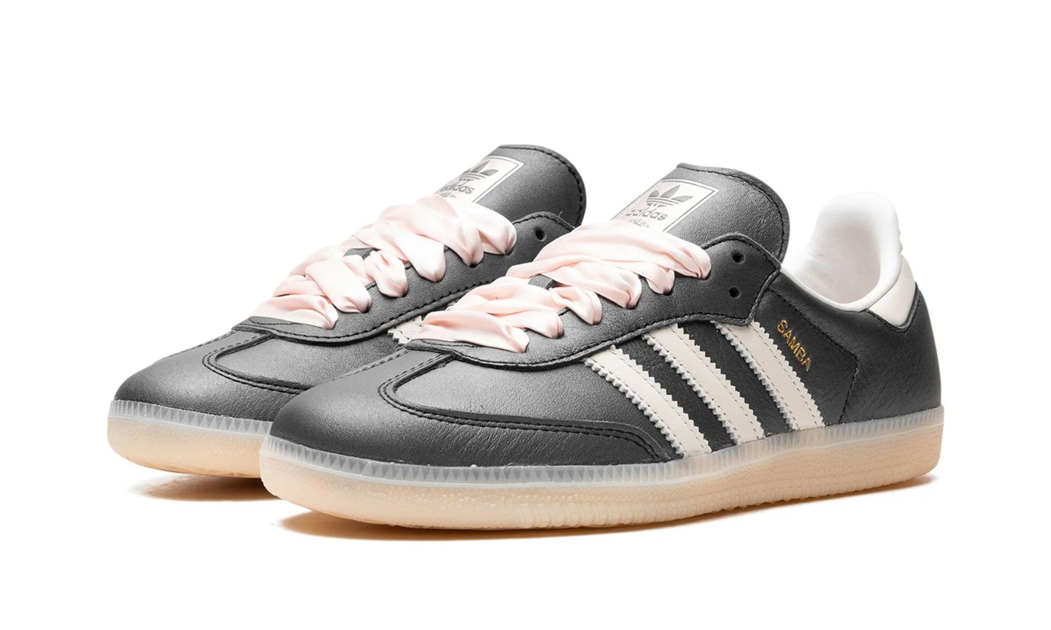 Adidas Samba OG Black Pink Ribbon Laces (Women's) - Image 2