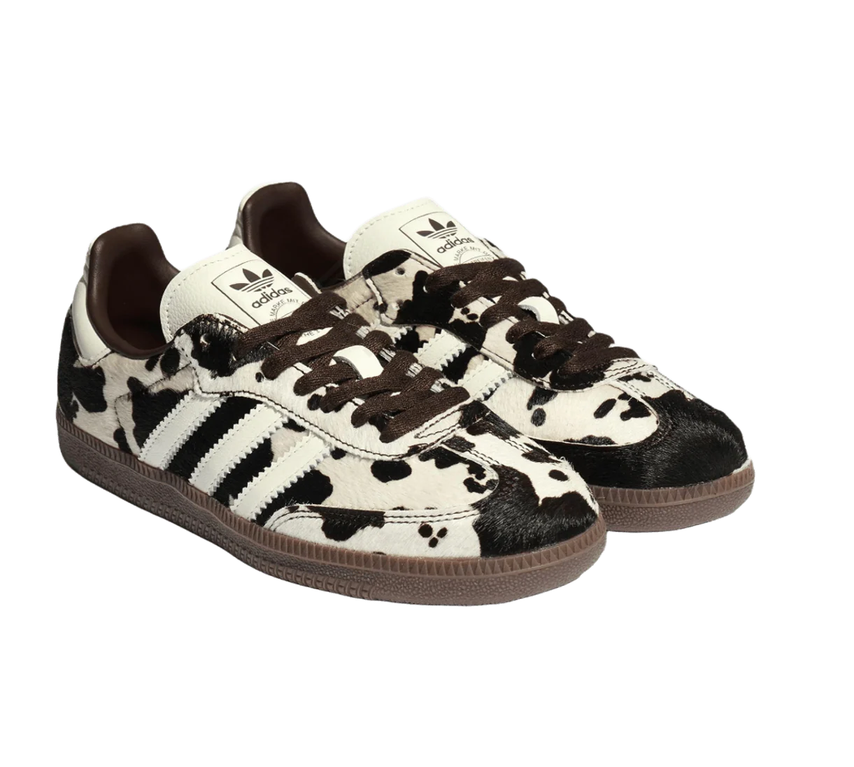 Adidas Samba OG Cow Print Dark Brown White (Women's) - Image 2