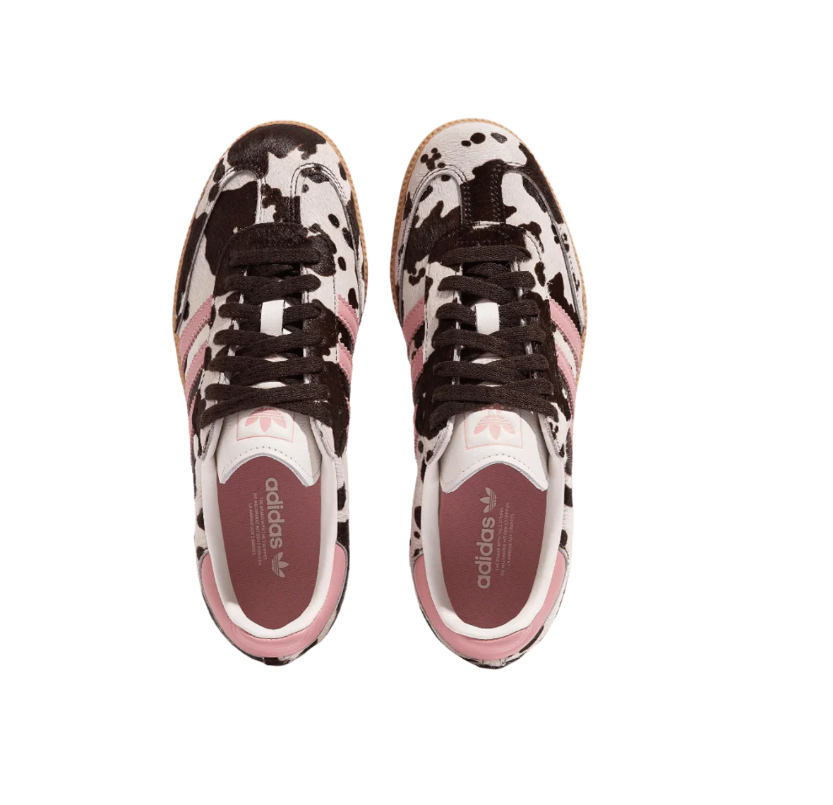 Adidas Samba OG Cow Print Dark Brown Wonder Mauve (Women's) - Image 2