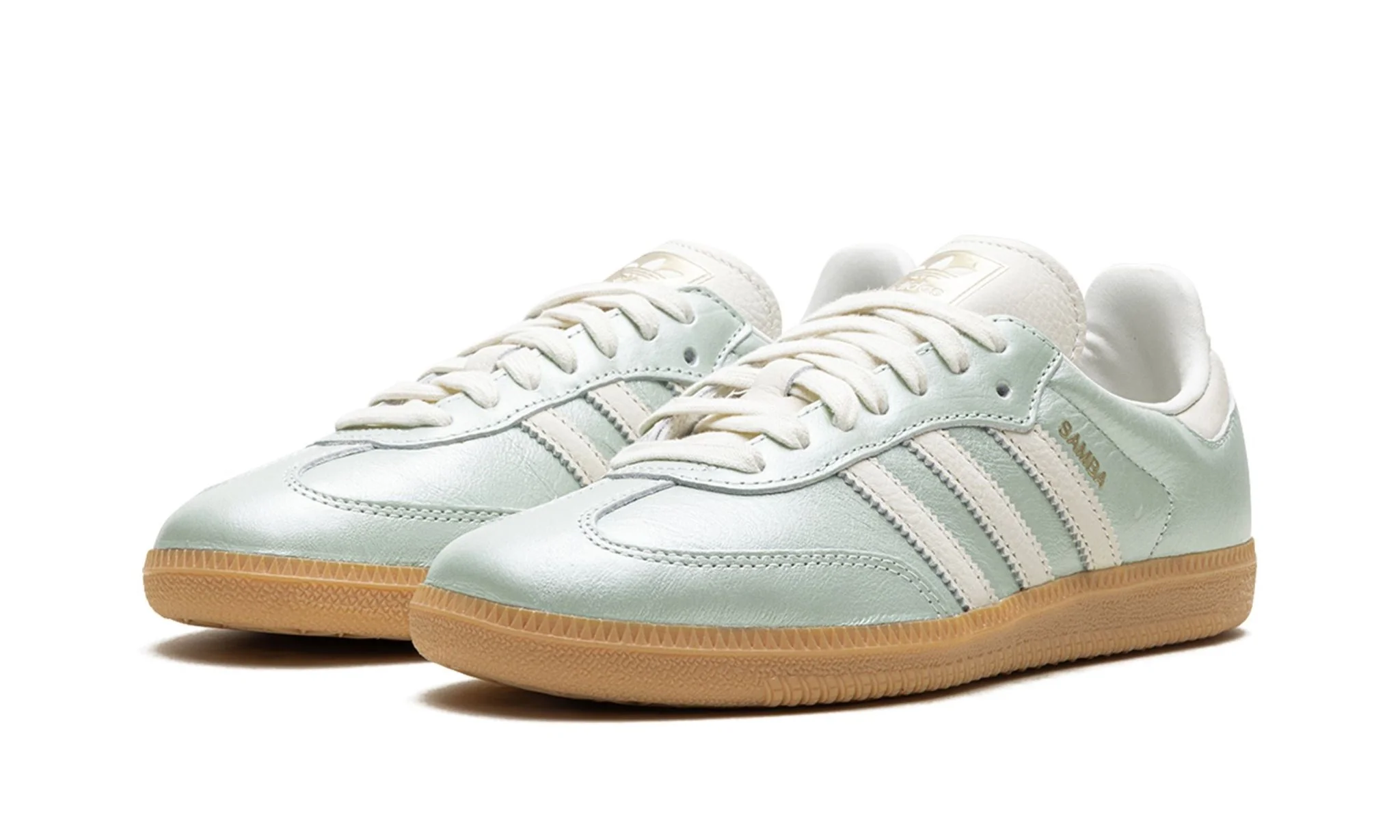 Adidas Samba OG Linen Green Metallic (Women's) - Image 2