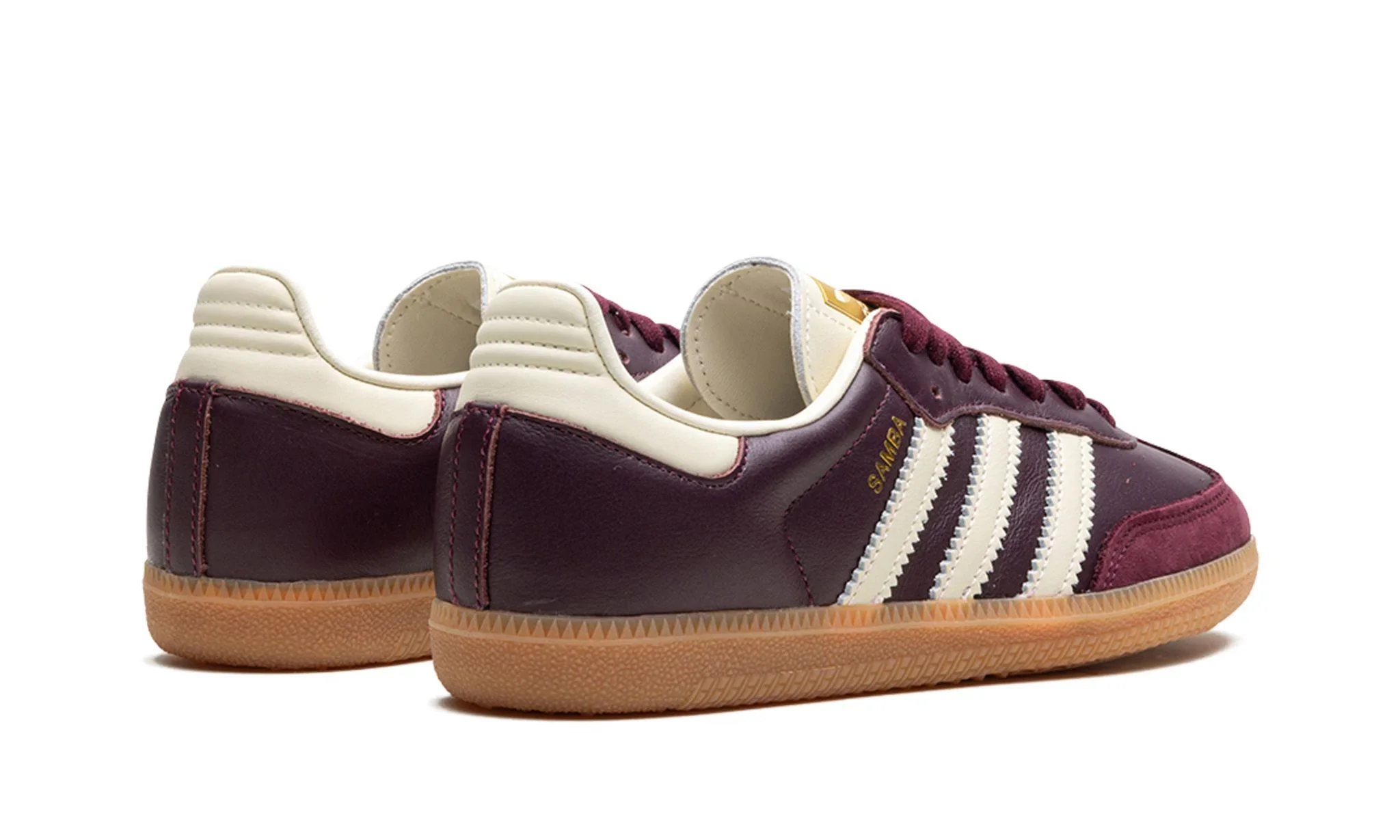 Adidas Samba OG Maroon Gold Metallic - Image 3