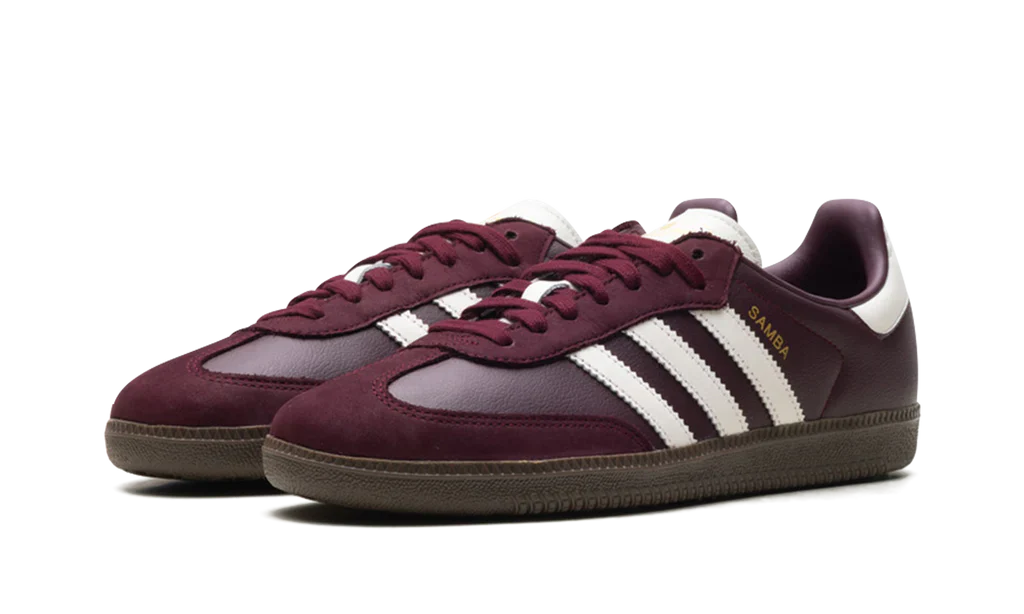 Adidas Samba OG Maroon Off White Gum (Women's) - Image 2