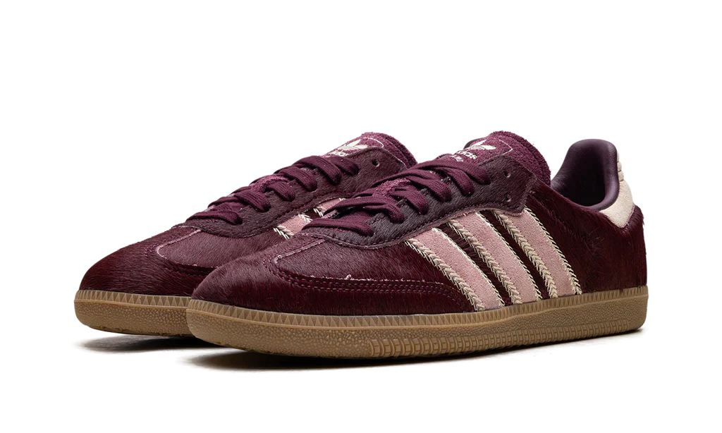 Adidas Samba OG Maroon Sand Strata Pony (Women's) - Image 2