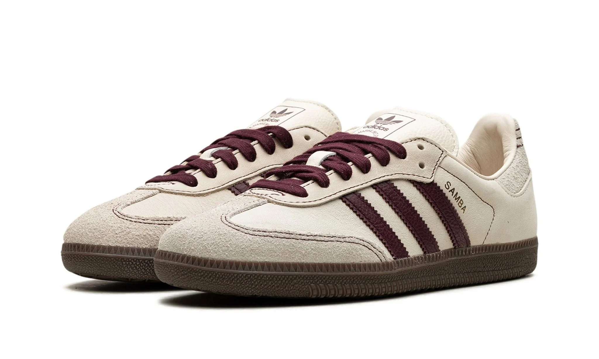 Adidas Samba OG Wonder White Maroon - Image 2