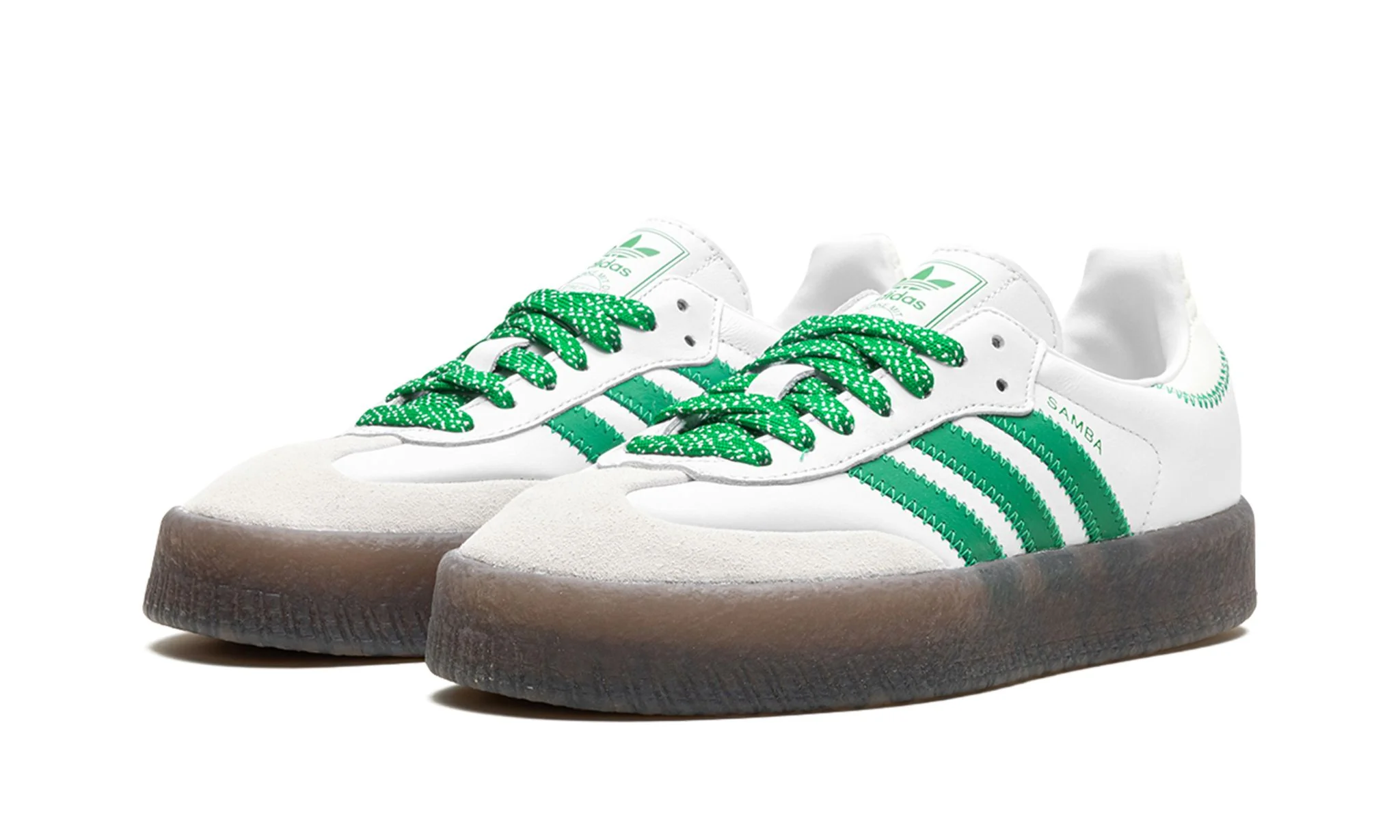 Adidas Sambae Cloud White Green (Women's) - Image 2