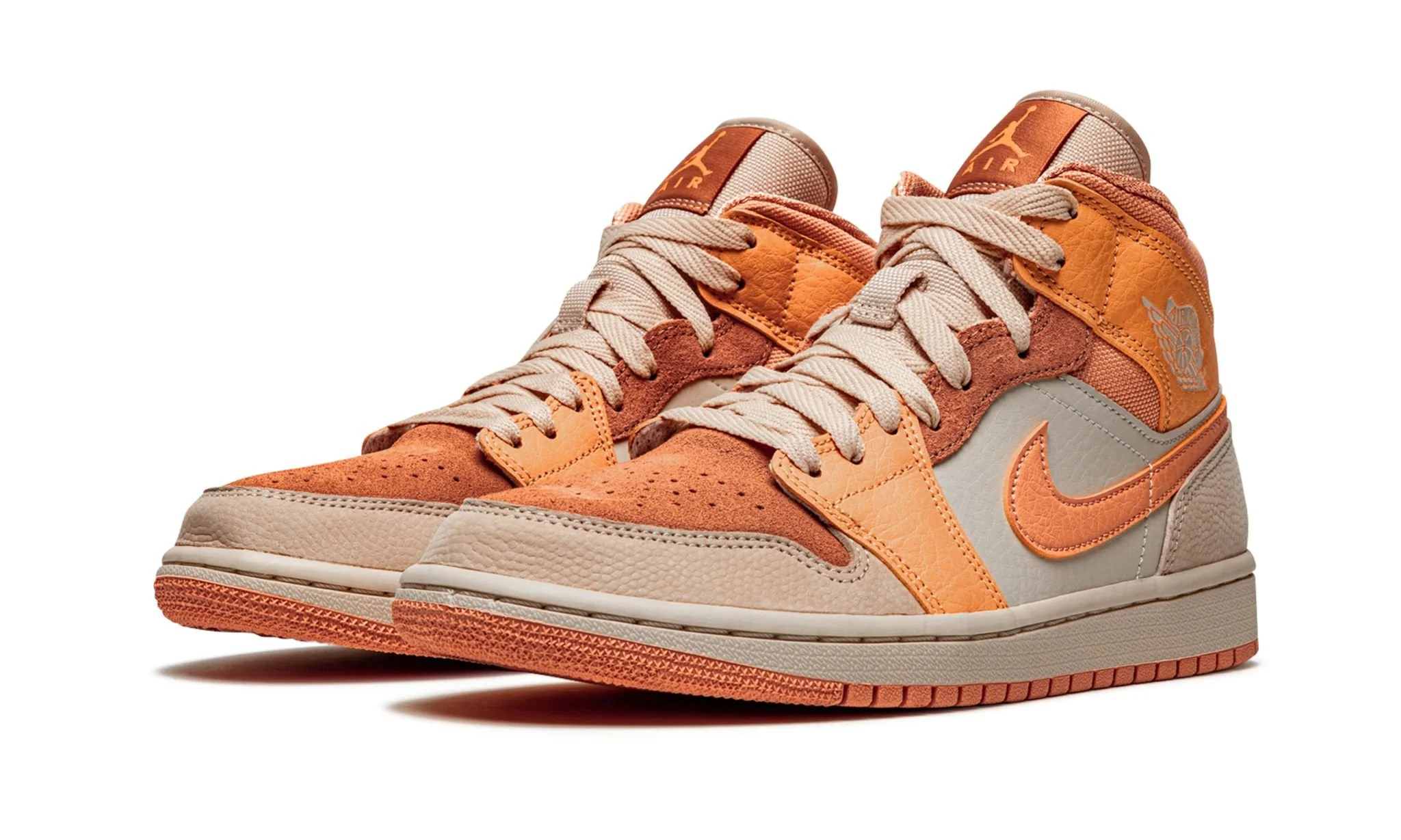 Air Jordan 1 Mid Apricot Orange (Women's) - Image 2