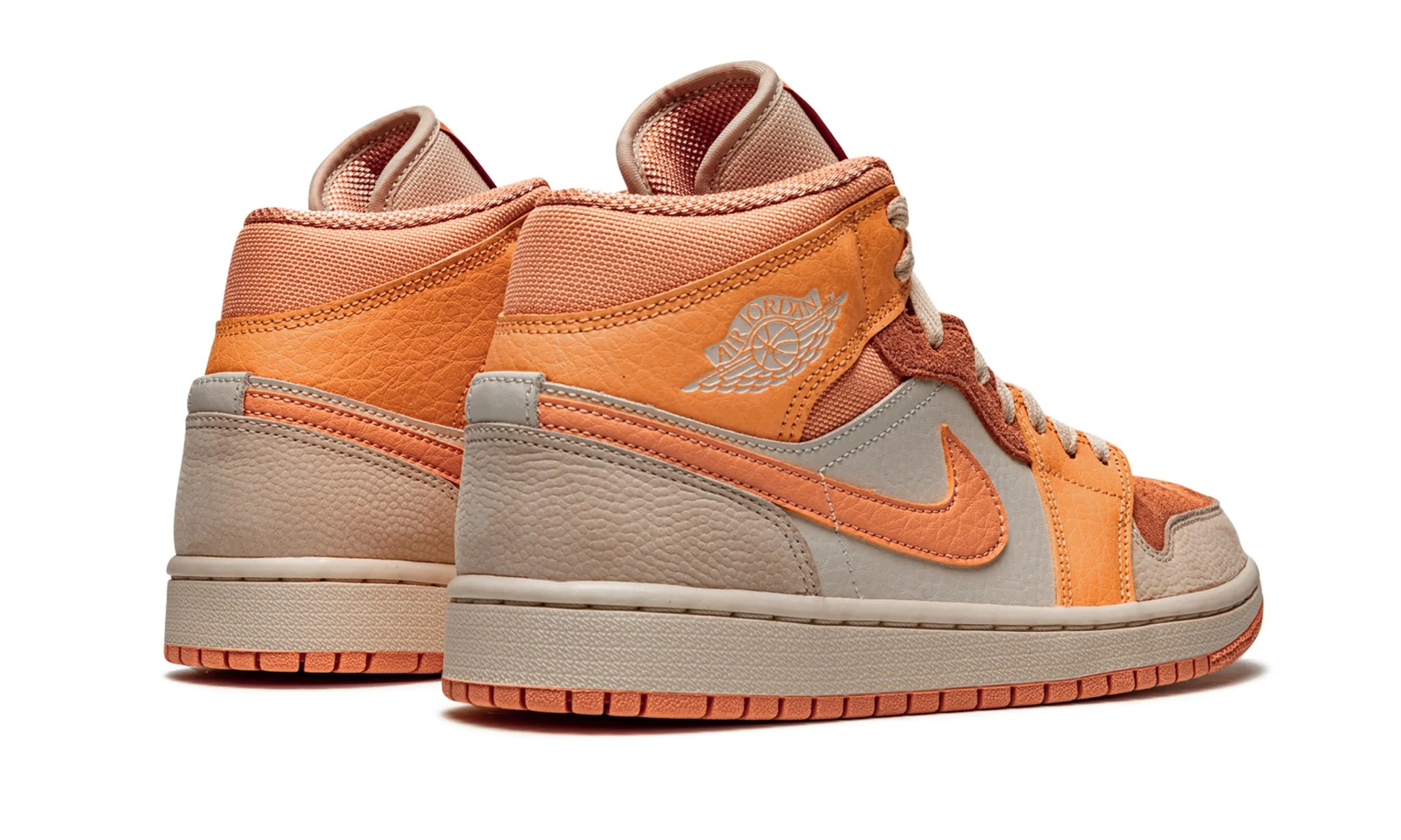 Air Jordan 1 Mid Apricot Orange (Women's) - Image 3