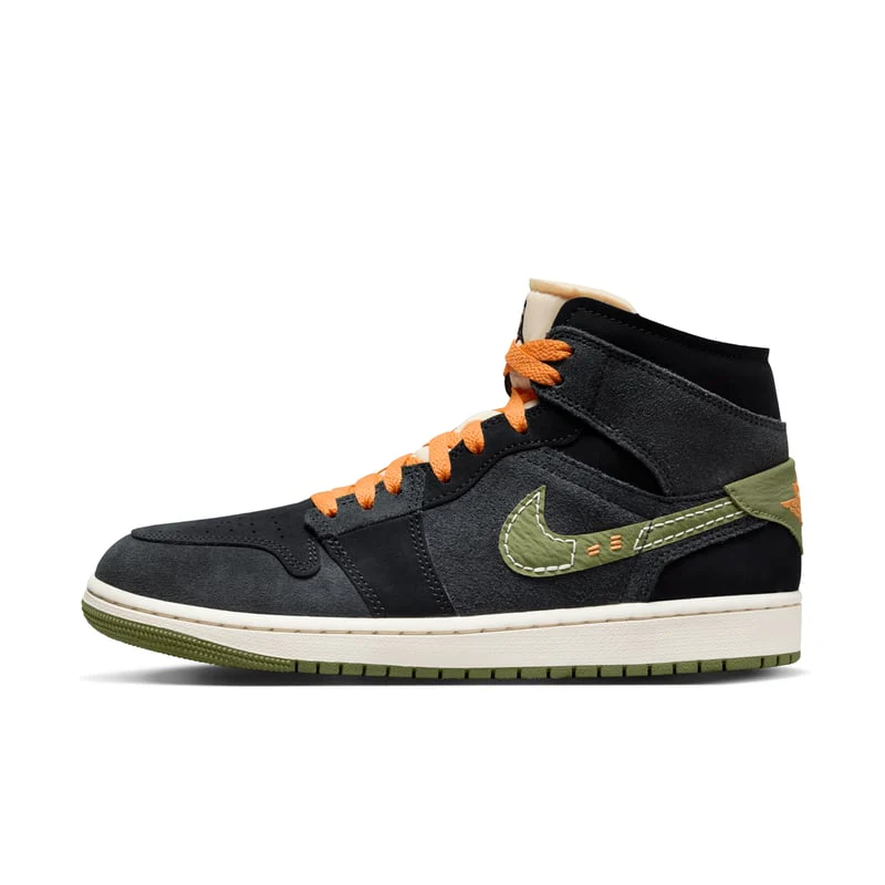 Air Jordan 1 Mid SE Craft Anthracite & Light Olive