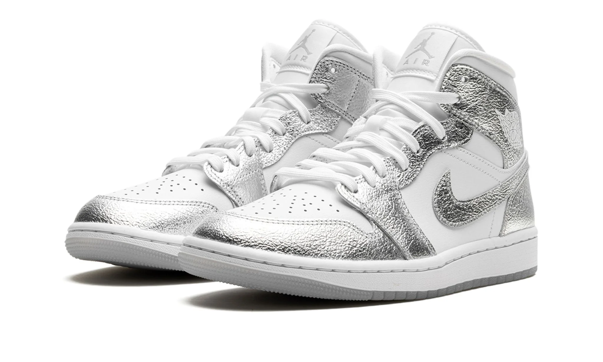 Air Jordan 1 Mid SE Metallic Silver - Image 2
