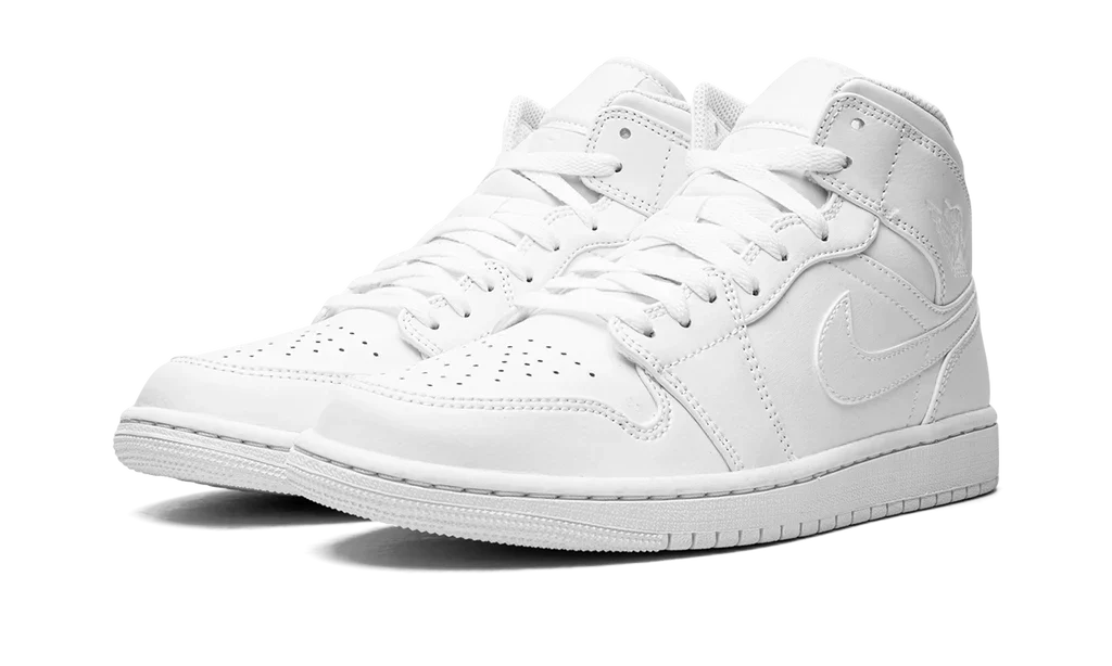 Air Jordan 1 Mid Triple White - Image 2
