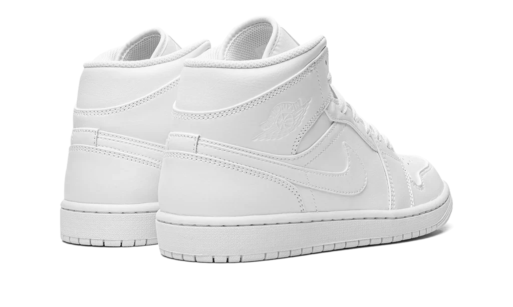Air Jordan 1 Mid Triple White - Image 3