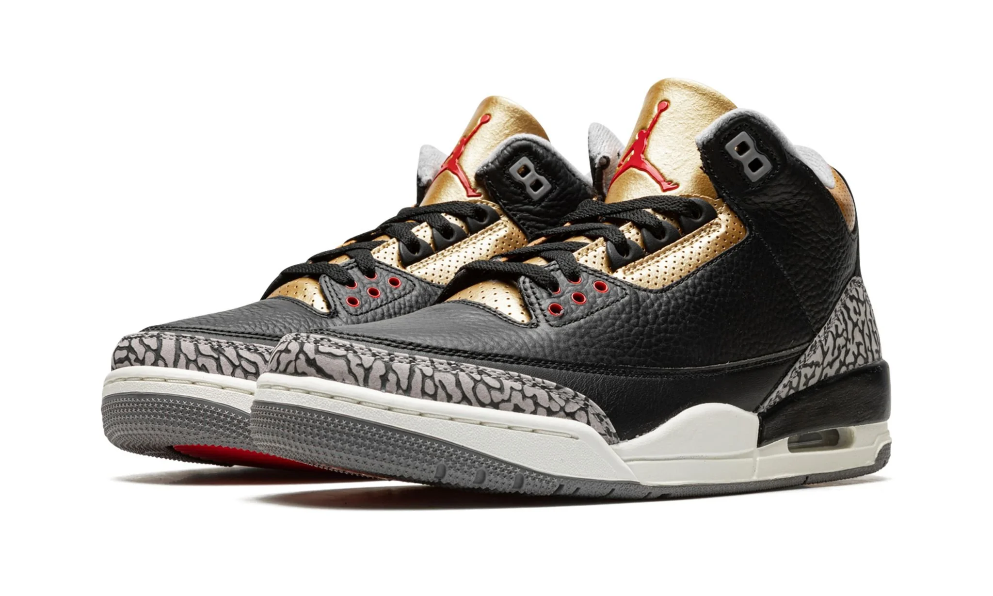 Air Jordan 3 Retro Black Cement Gold (Women's) - Image 2