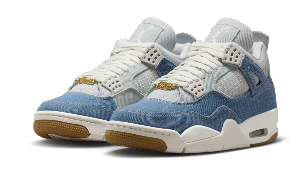 Air Jordan 4 Retro TEX Denim Worn Blue (Women's) - Image 2