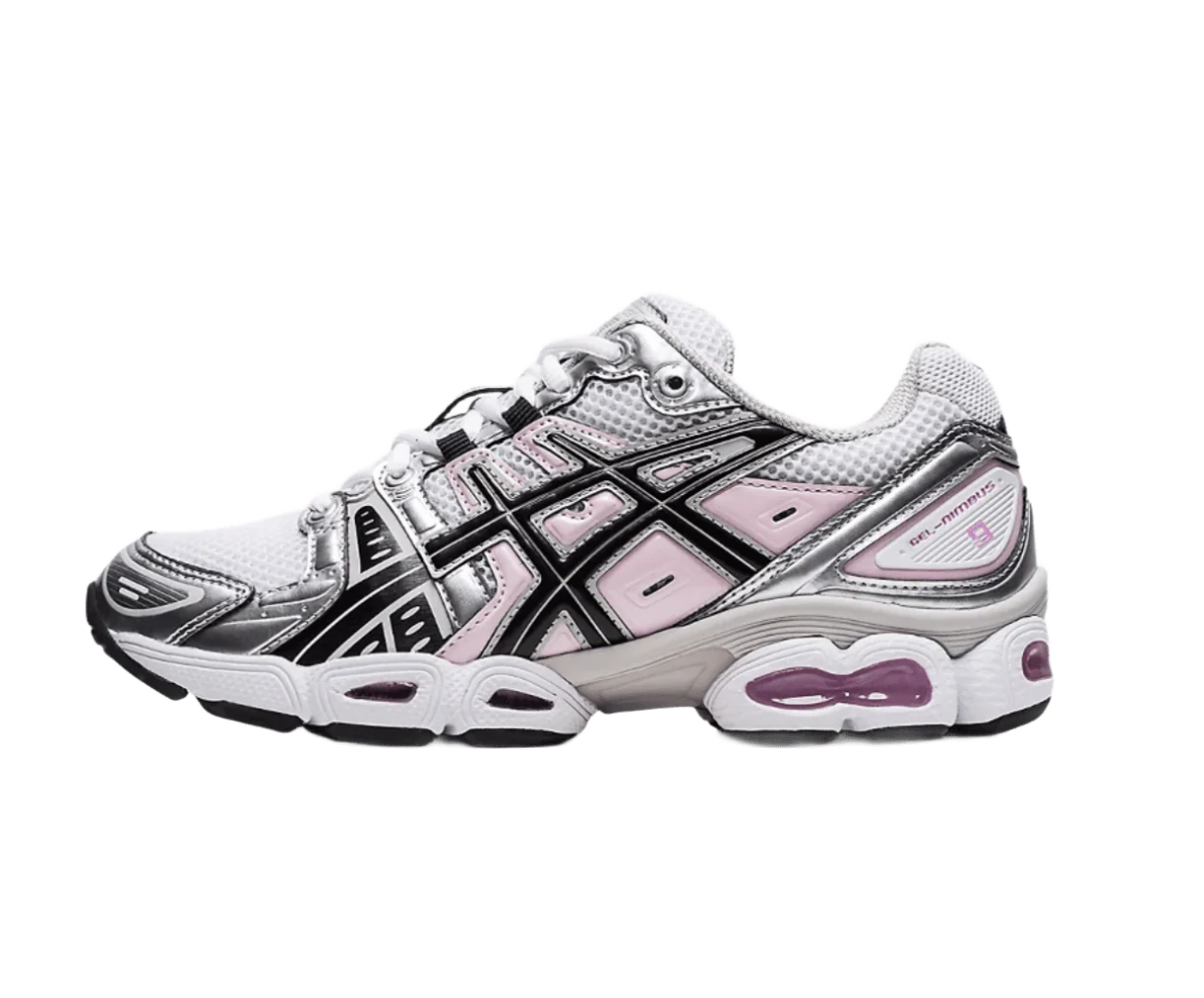 ASICS Gel-Nimbus 9 White Black Light Pink (Women's)