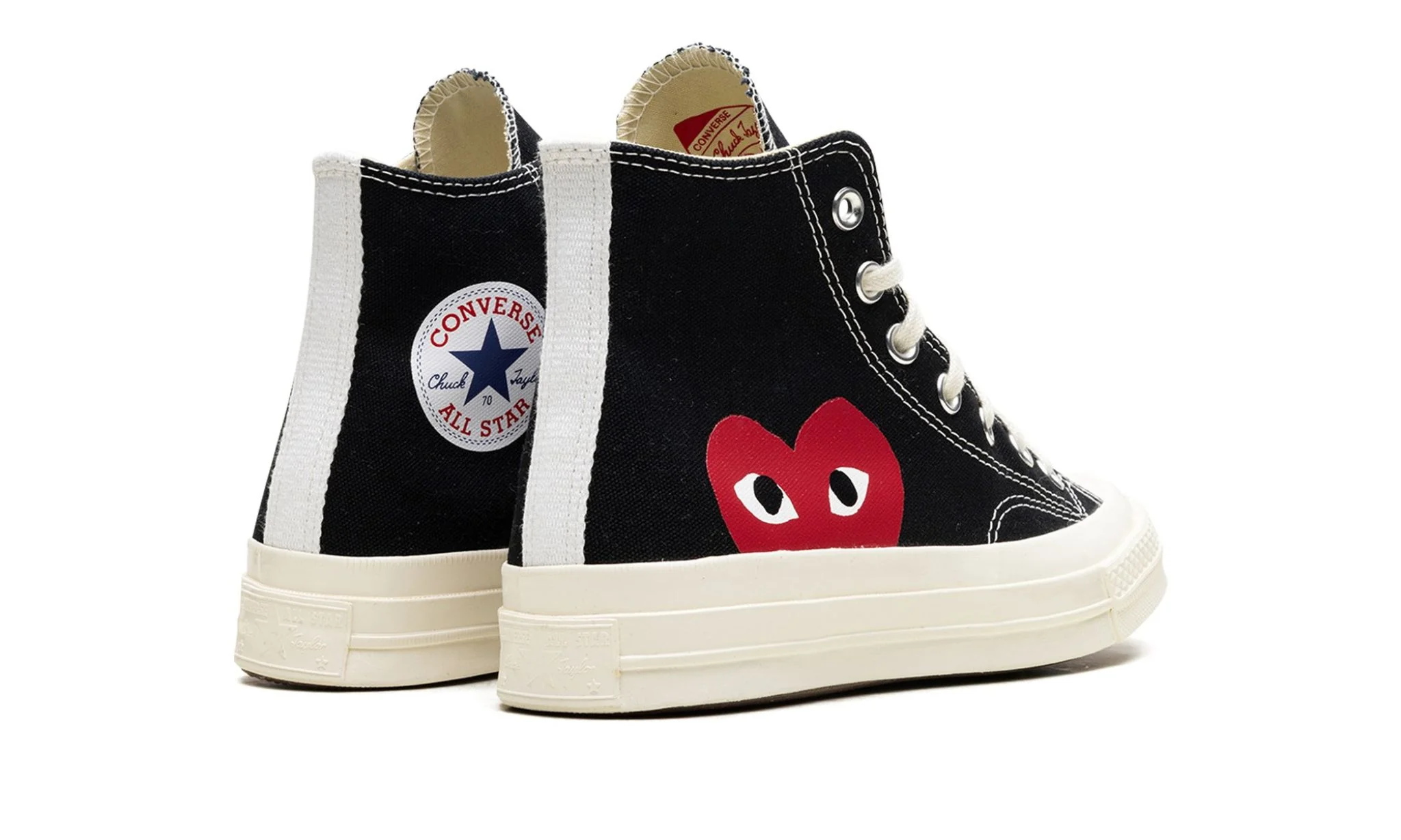 Converse Chuck Taylor All Star 70 Hi Comme des Garcons PLAY Black - Image 3