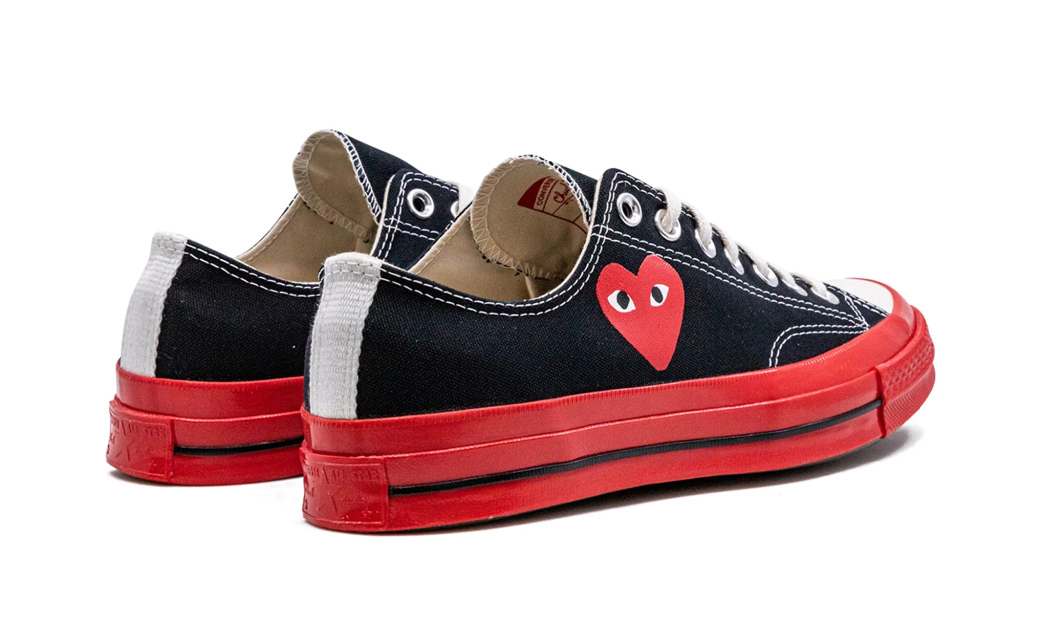 Converse Chuck Taylor All Star 70 Ox Comme des Garcons PLAY Black Red Midsole - Image 3