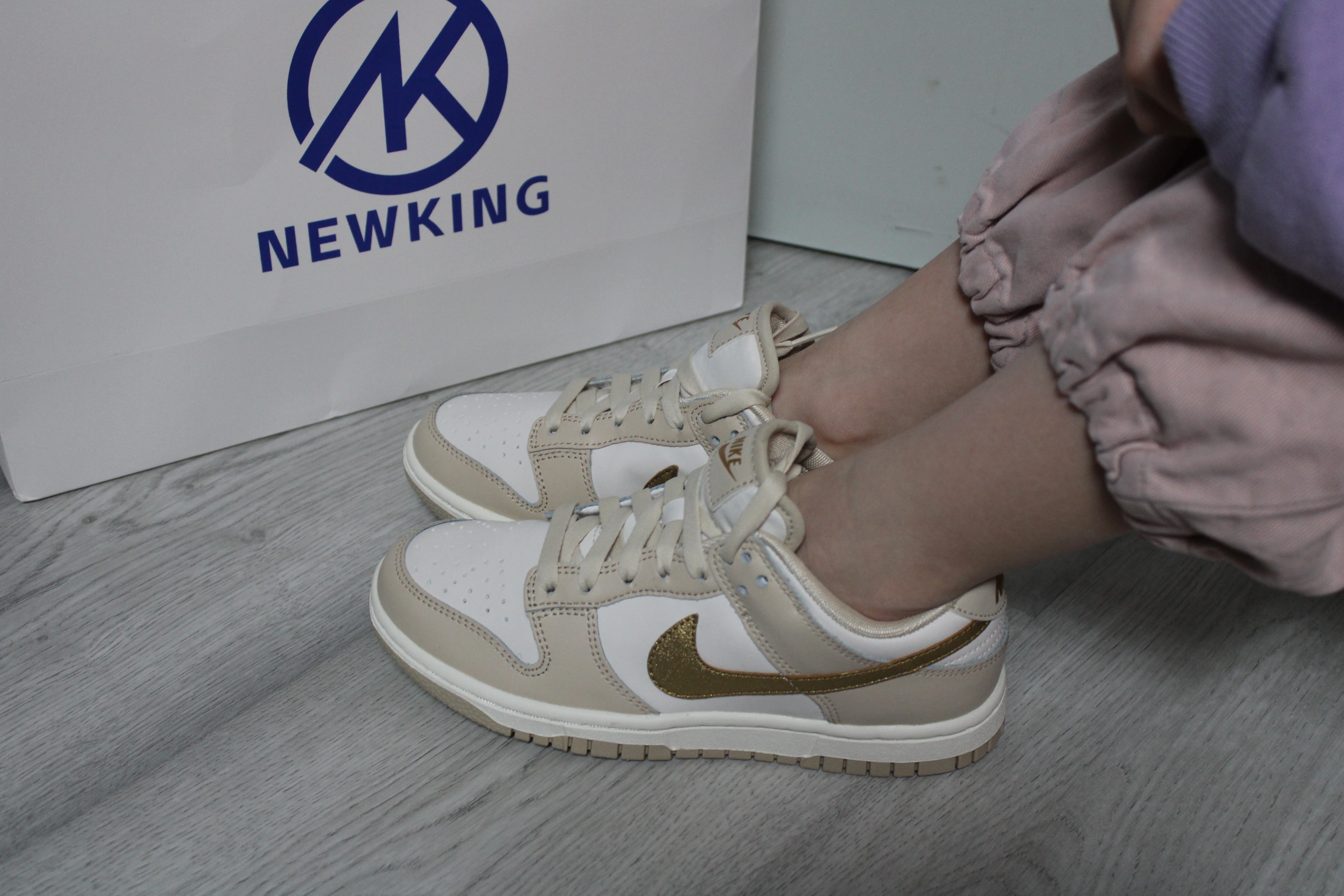 Dunk Low Phantom Metallic Gold (Women's) - Image 5