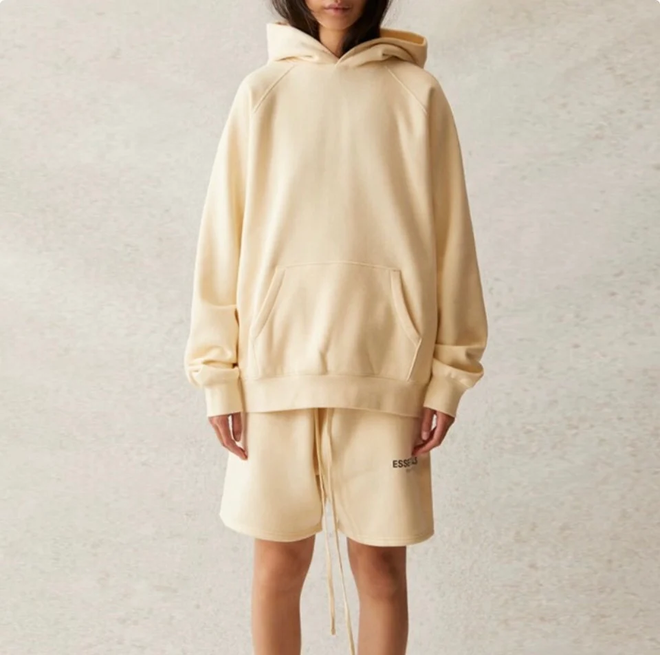Essentials  Hoodie (SS21) Cream/Buttercream - Image 3