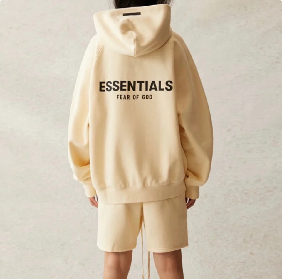 Essentials  Hoodie (SS21) Cream/Buttercream - Image 4