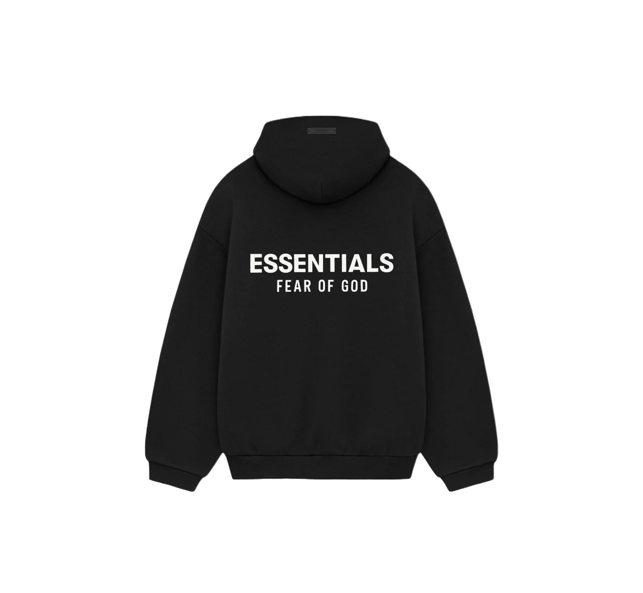 Fear of God Essentials Fleece Hoodie (FW24) Black - Image 2