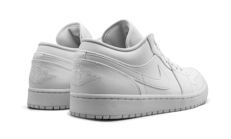 Air Jordan 1 Low Triple White Tumbled Leather - Image 3