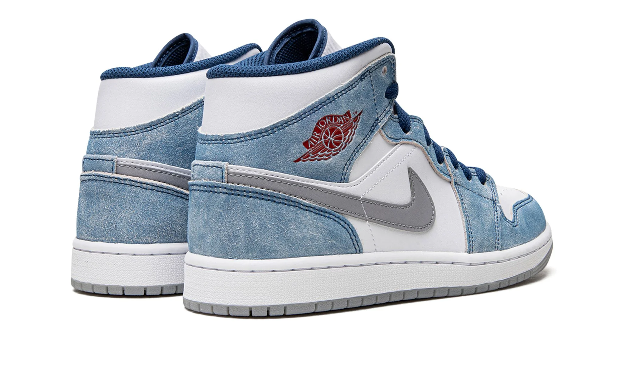 Air Jordan 1 Mid French Blue Fire Red - Image 3