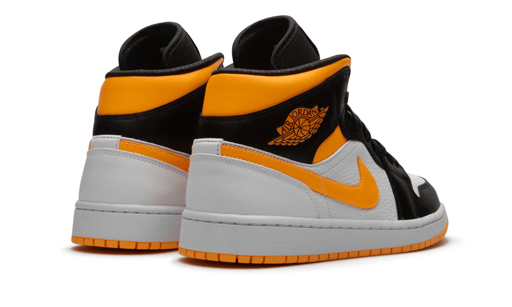 Air Jordan 1 Mid Laser Orange Black (Women's) - Image 3