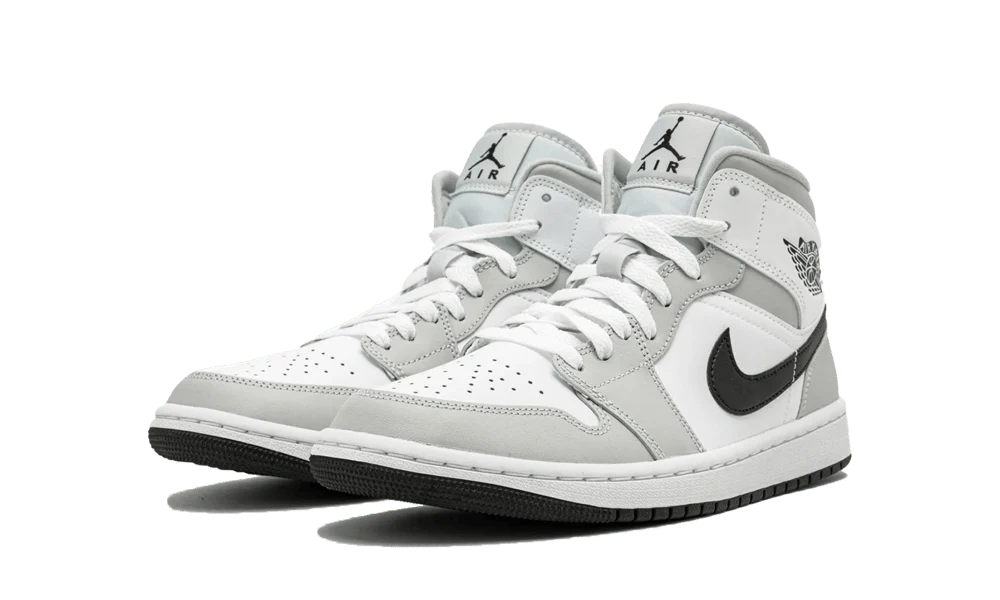 Air Jordan 1 Mid Light Smoke Grey (Women's) - Image 2