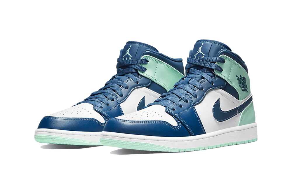 Air Jordan 1 Mid Mystic Navy Mint Foam - Image 2