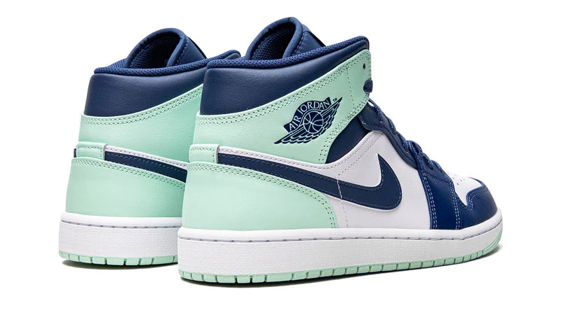 Air Jordan 1 Mid Mystic Navy Mint Foam - Image 3
