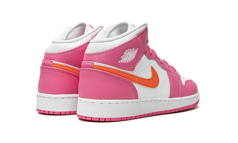 Air Jordan 1 Mid Pinksicle Safety Orange (GS) - Image 3