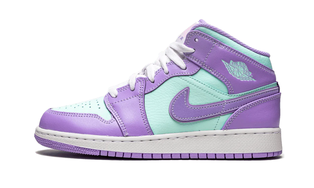 Air Jordan 1 Mid Purple Aqua (GS)