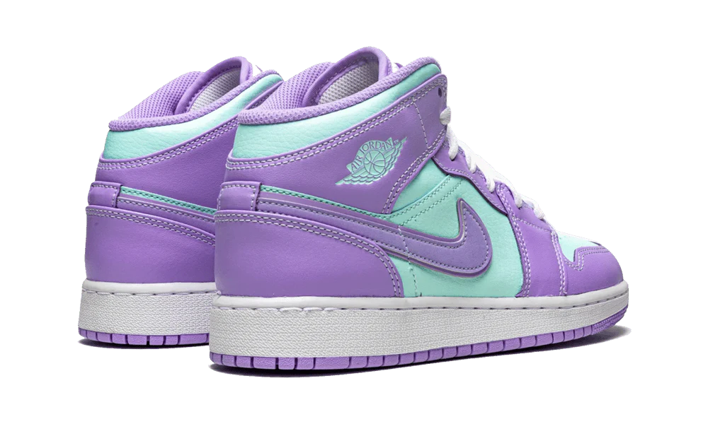 Air Jordan 1 Mid Purple Aqua (GS) - Image 3