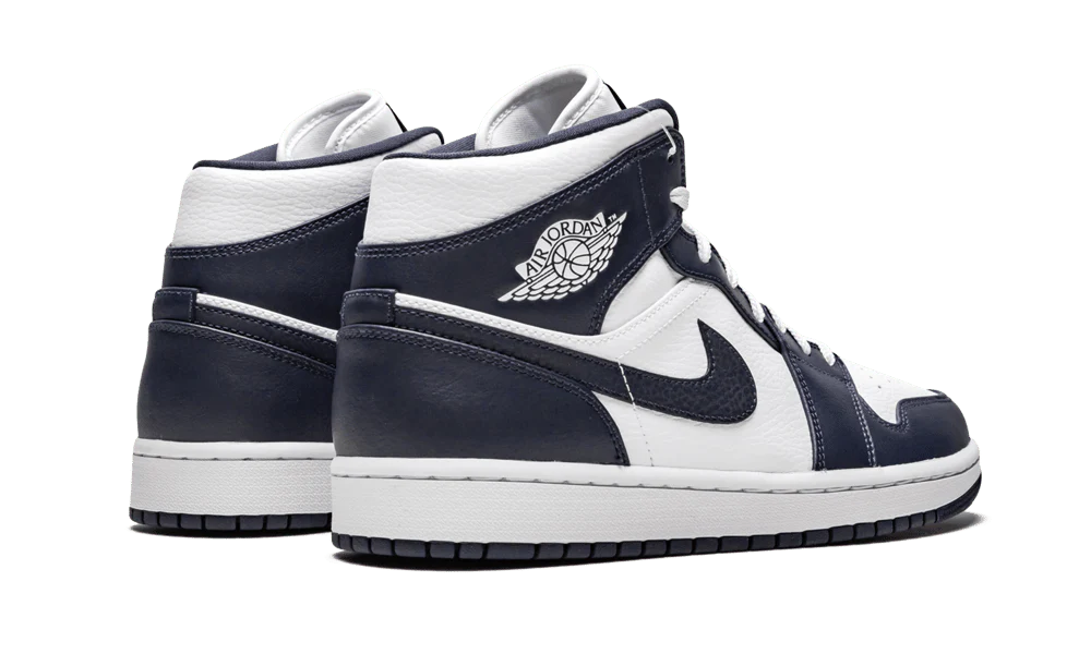 AirJordan 1 Mid White Metallic Gold Obsidian - Image 3