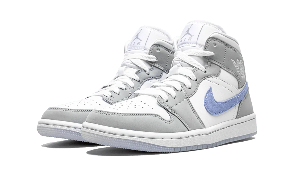 Air Jordan 1 Mid Wolf Grey Aluminum (Women's) - Image 2