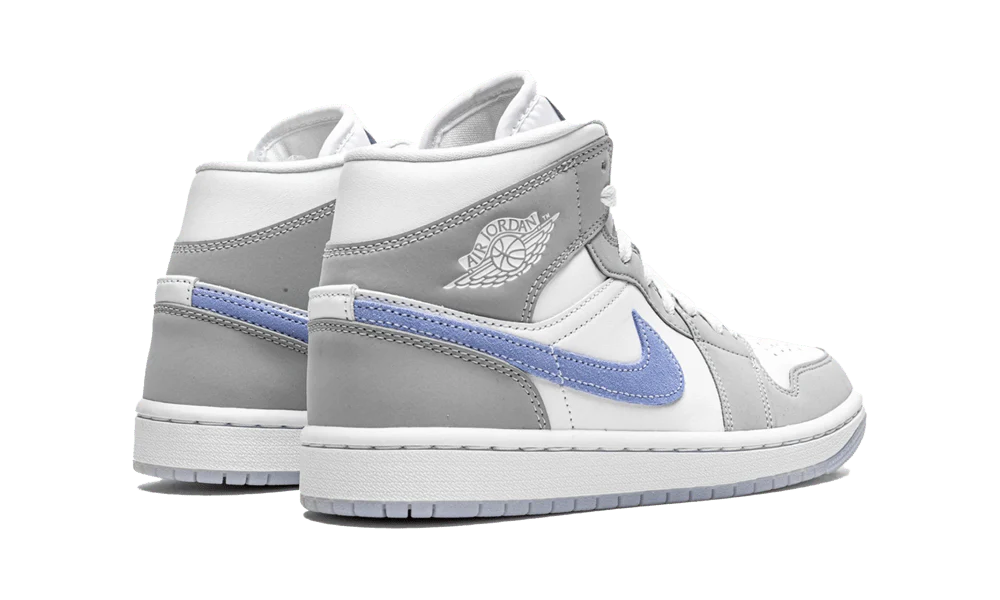 Air Jordan 1 Mid Wolf Grey Aluminum (Women's) - Image 3