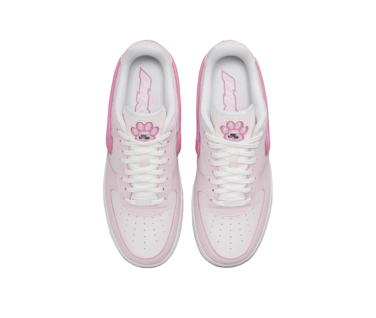 Nike Air Force 1 '07 LX Pearl Pink Paw Print - Image 3
