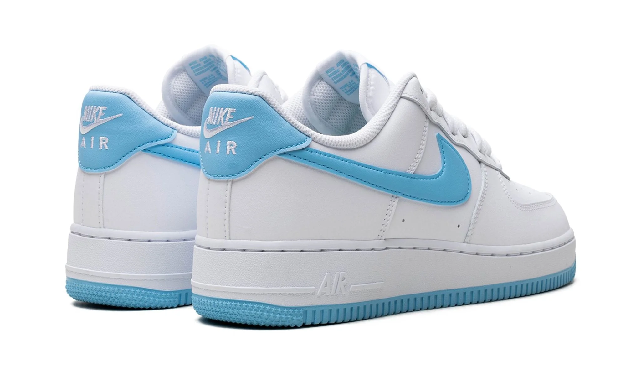 Nike Air Force 1 Low '07 White Aquarius Blue - Image 3