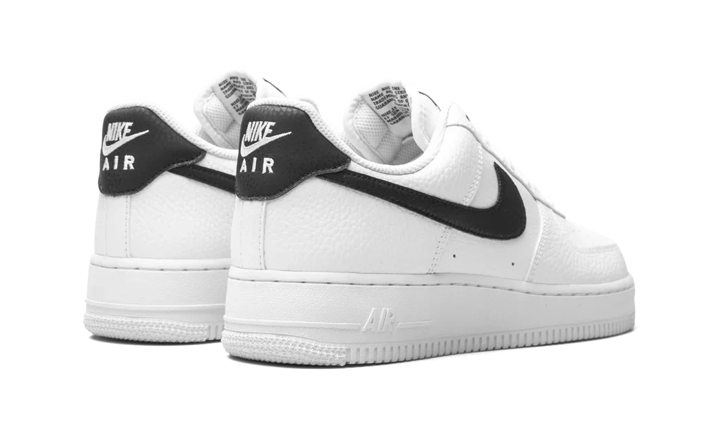 Nike Air Force 1 Low '07 White Black Pebbled Leather - Image 3