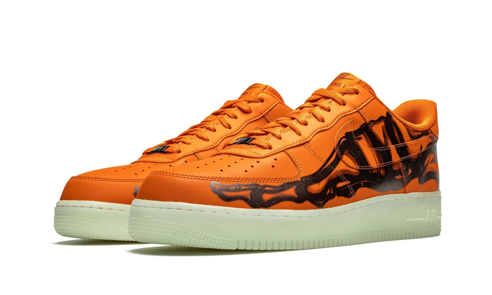 Nike Air Force 1 Low Orange Skeleton Halloween (2020) - Image 2