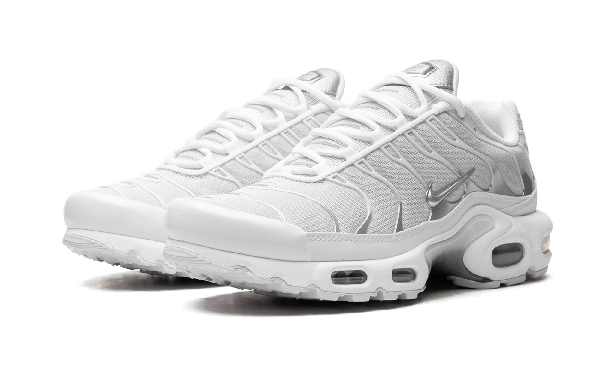 Nike Air Max Plus White Metallic Silver (Women's) - Image 2