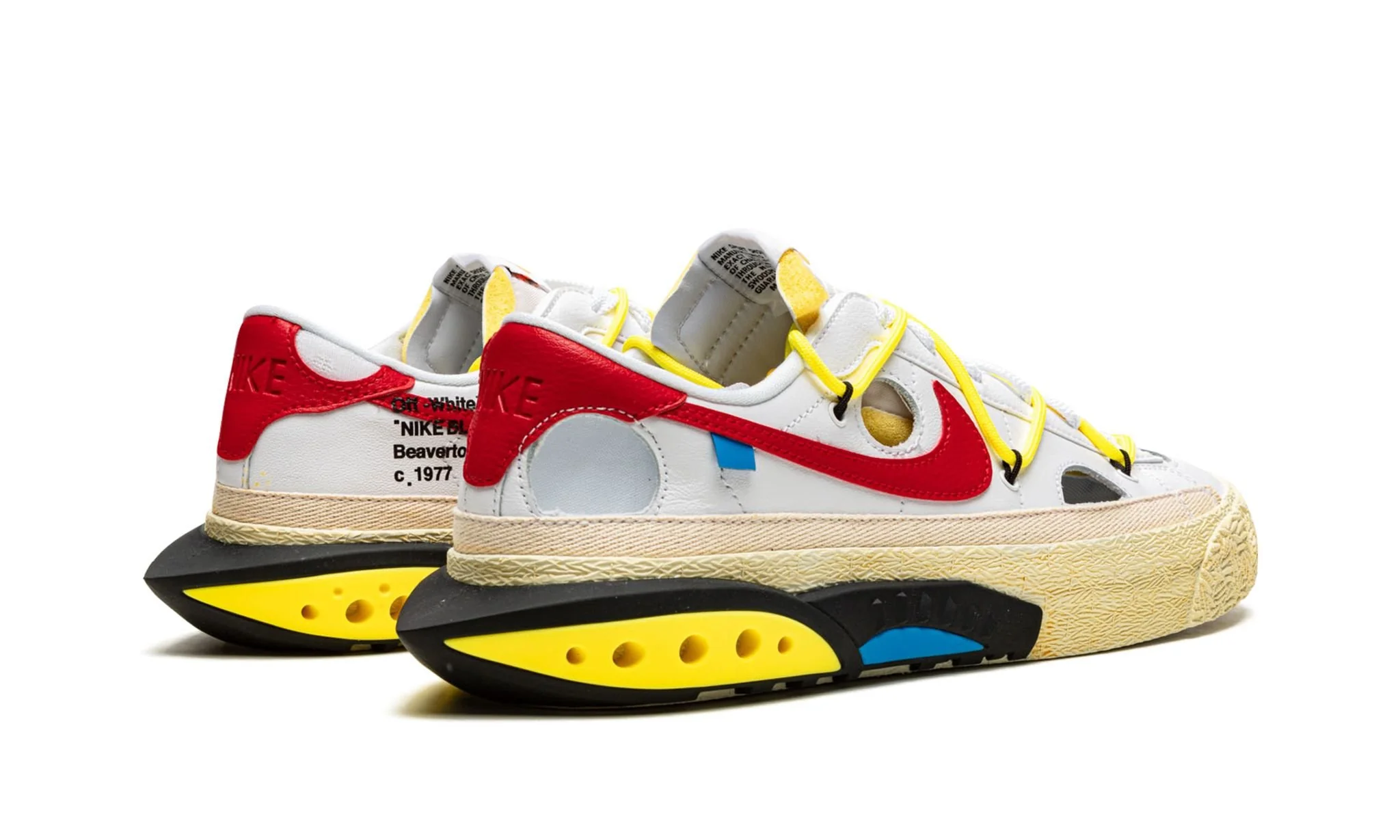 Nike Blazer Low Off-White White University Red - Image 3