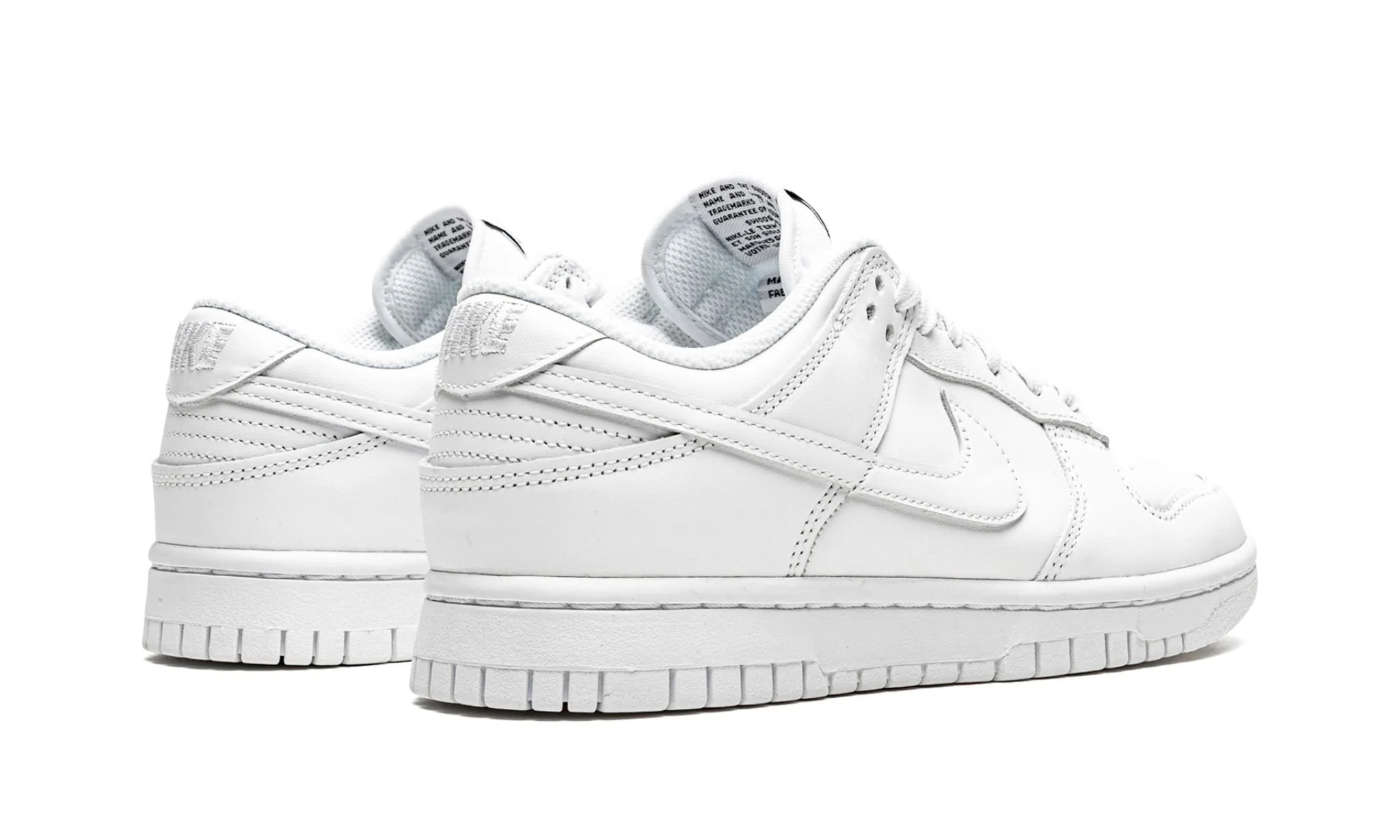 Nike Dunk Low Triple White (2021) (Women's) - Image 3