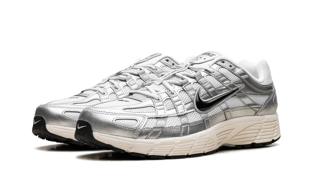 Nike P-6000 White Metallic Silver Flat Silver Black - Image 2